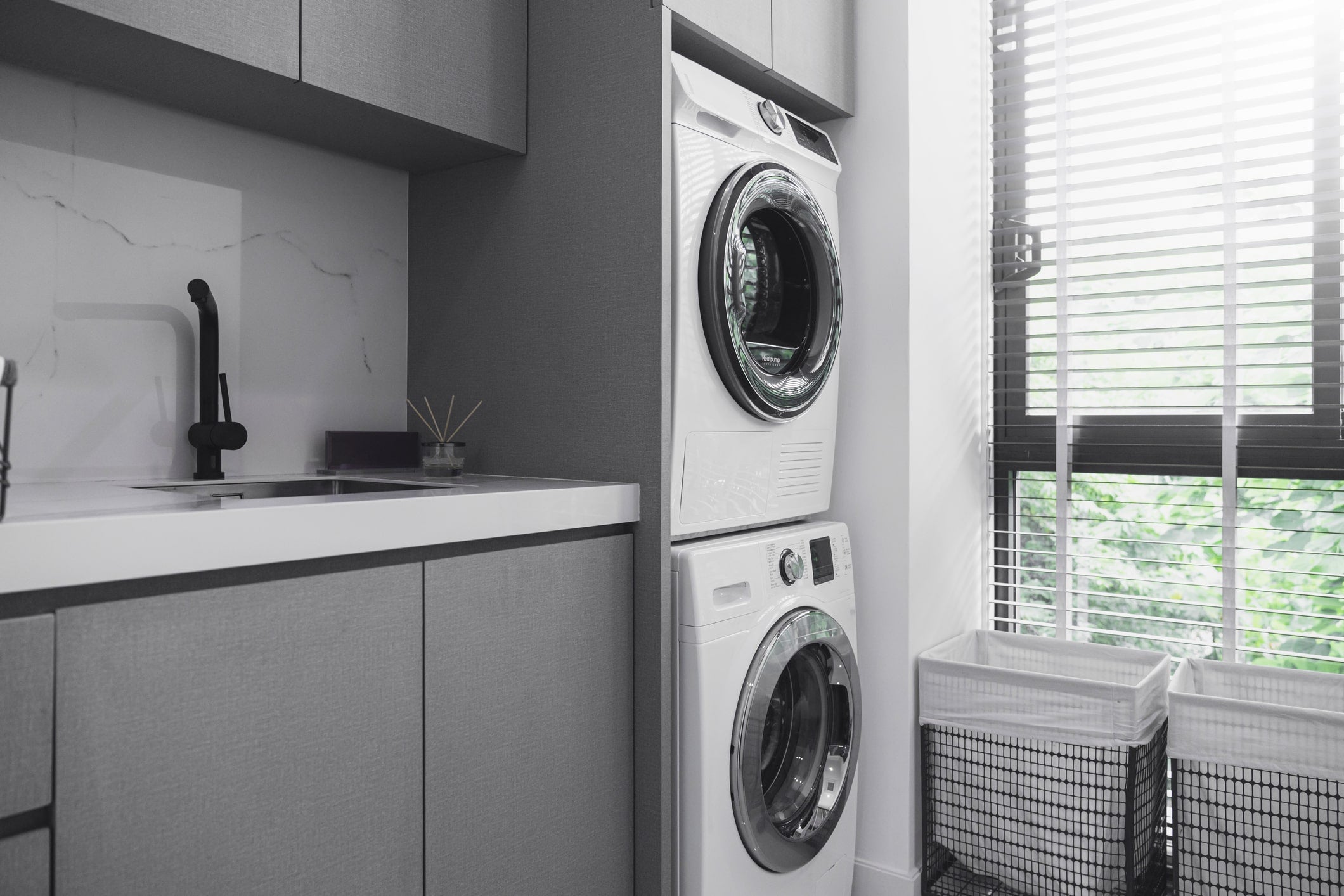 laundry troughs with cabinet