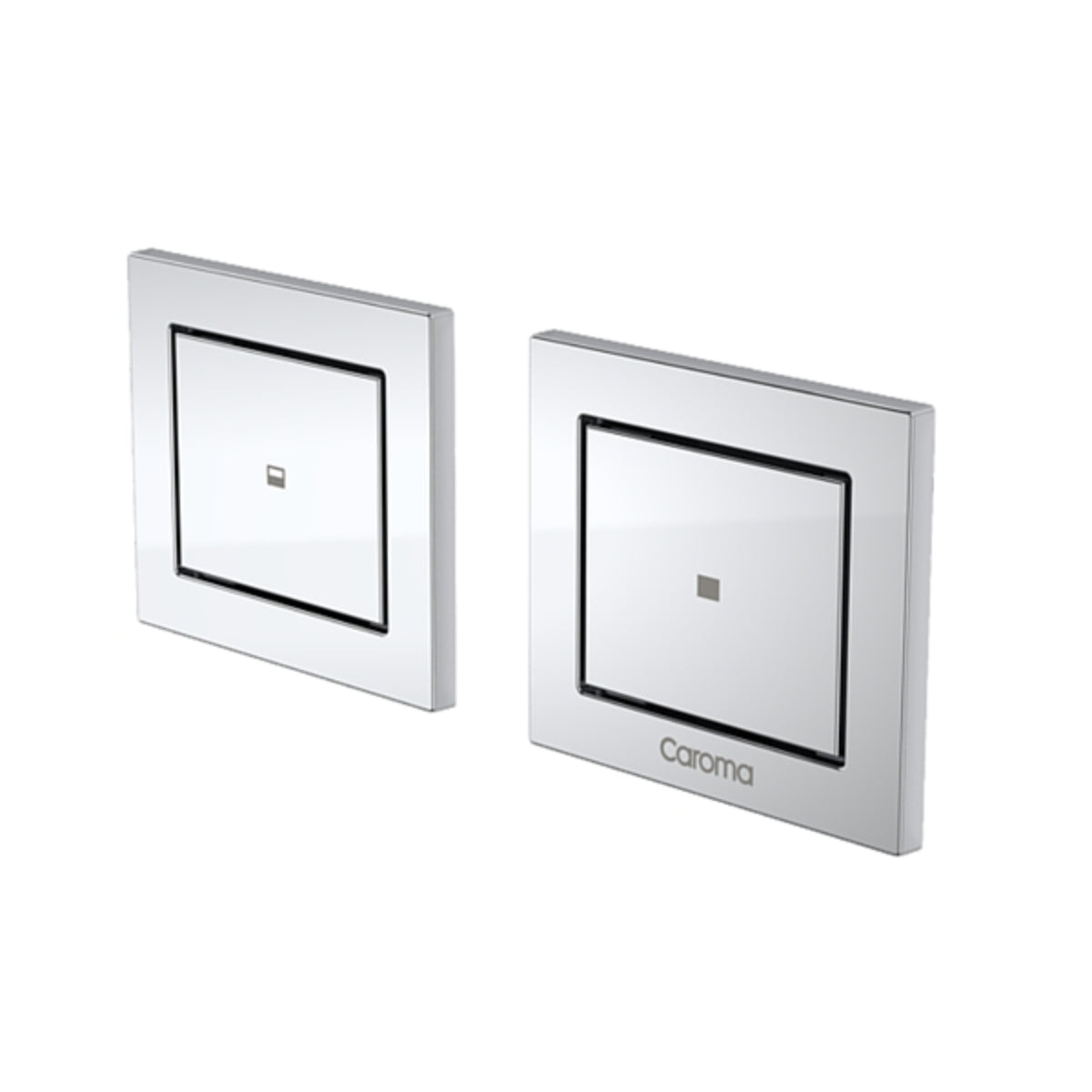 Caroma Invisi II 237023C Chrome Rectangle Dual Flush Custom Button