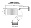 Variable Connector Bend 150-225mm JT43