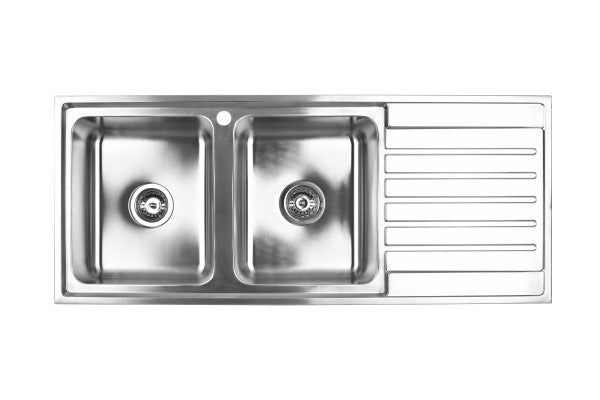 Laxa Square Sink 1200x500mm, Double Bowl with Drainer