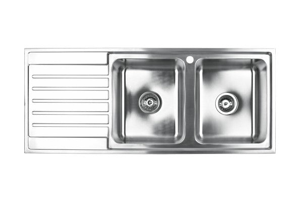 Laxa Square Sink 1200x500mm, Double Bowl with Drainer