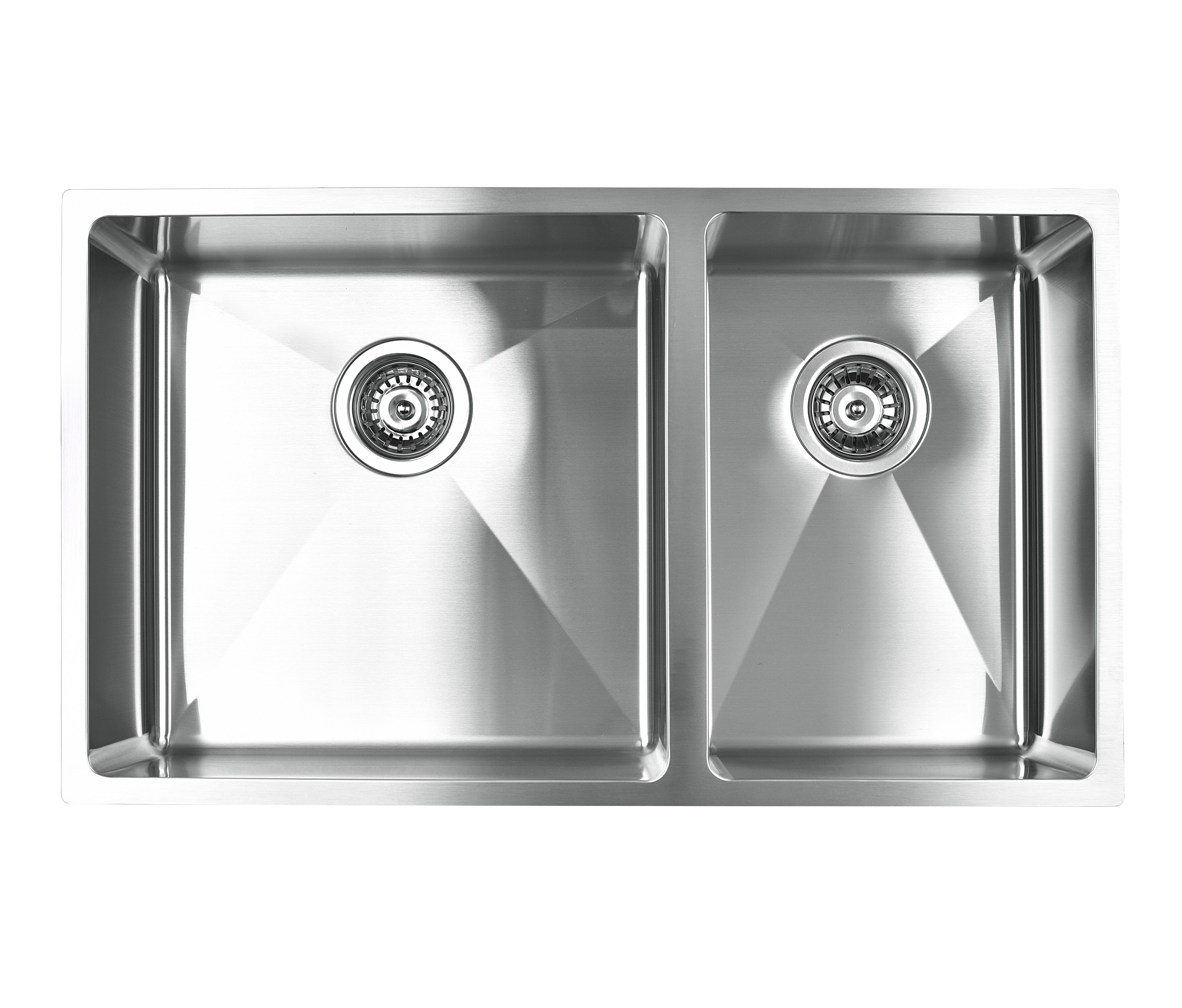 Helsinki Square Undermount Double Bowl Sink 775mm