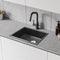 Rokette Single Bowl Top / Undermount Sink, Carbon 590mm x 450mm