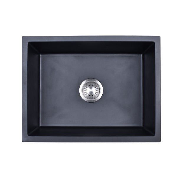 Rokette Single Bowl Top / Undermount Sink, Carbon 590mm x 450mm