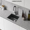 Rokette Single Bowl Top / Undermount Sink, Carbon 590mm x 450mm