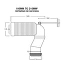 Variable Connector Bend 100-210mm PWG002