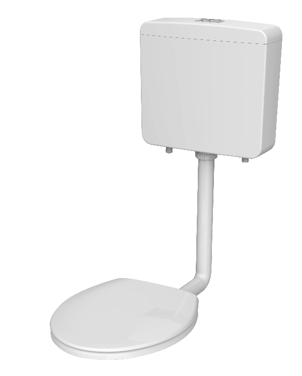 ALL IN 1 PVC Cistern Low & Mid Level Includes Link & Seat