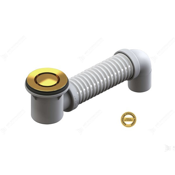 40mm Pop Down Bath Waste Polished Brass with Connector, 21831