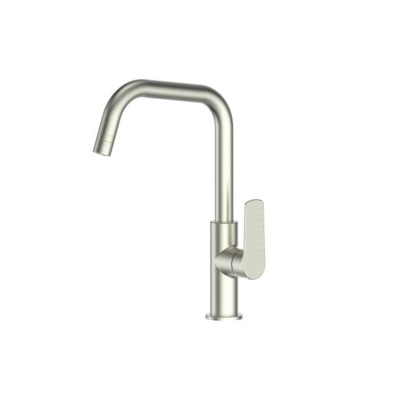 Greens Novi Lead Free Gooseneck Sink Mixer, Smart Aerator - Brushed Nickel