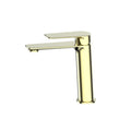 Greens Novi Lead Free Mid Height Basin Mixer - Brushed Brass