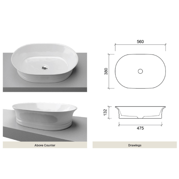 Carlo Vanity 1500mm Centre Bowl Regal Top Wall Hung