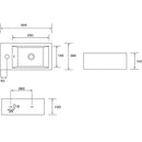 Essence Boxa Mini Ensuite 500mm Wall Basin