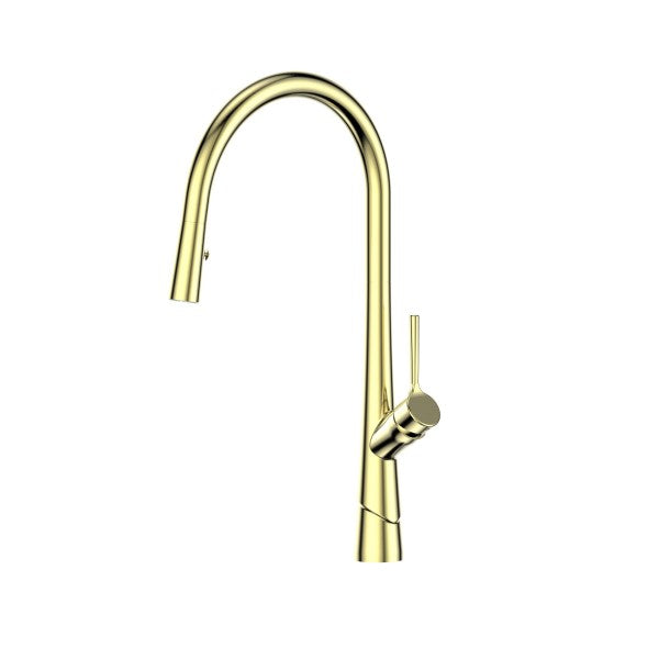 Greens Lustro Pull Down Sink Mixer - Brushed Brass