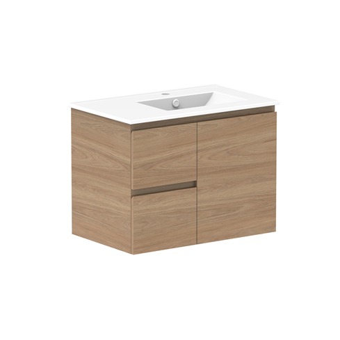 Glacier Lite Ceramic Twin Vanity 750mm, Bowl Options