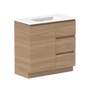 Glacier Lite Ceramic Trio Vanity 900mm, Bowl Options