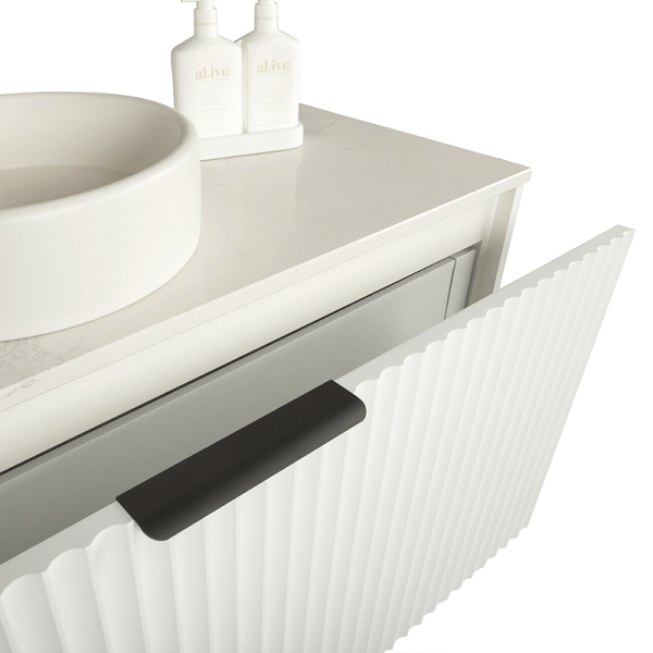 FABF Alia 900mm Matte White Vanity Unit, Add Top + Basin