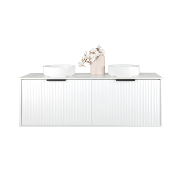 FABF Alia 1500mm Matte White Vanity Unit, Add Top + Basin/s