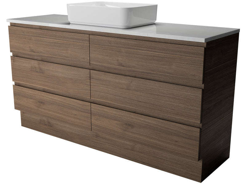 Ashton Vanity 1500mm Centre Above Counter Basin SilkSurface Top Floor standing