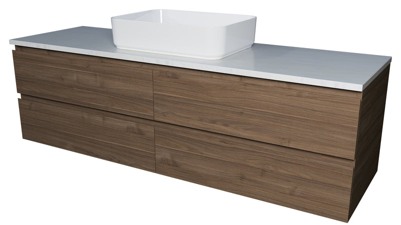 Ashton Vanity 1500mm Centre Above Basin SilkSurface Top Wall hung