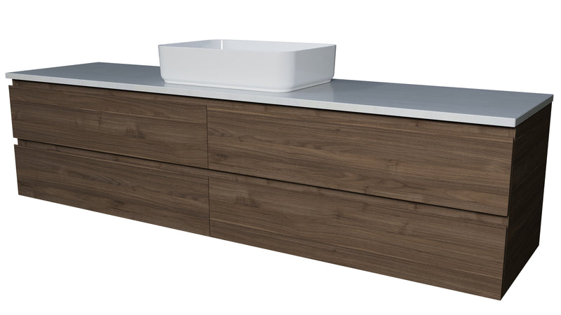 Ashton Vanity 1800mm Centre Above Counter Basin SilkSurface Top Wall hung