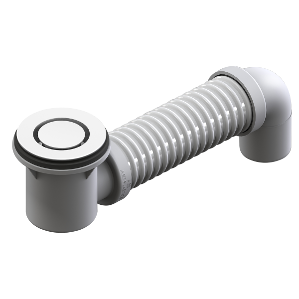 40mm Pop Down Bath Waste White with Connector, 21831