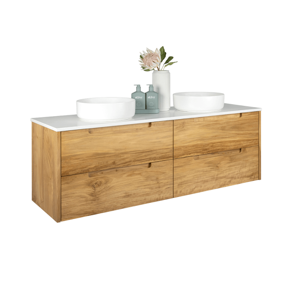 FABF Avila Solid Timber Vanity 1800mm - Teak / Messmate / Vic Ash / Blonde Teak