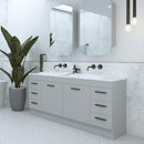 Bargo Floorstanding 1800mm Vanity Double Above Counter Basins SilkSurface Top