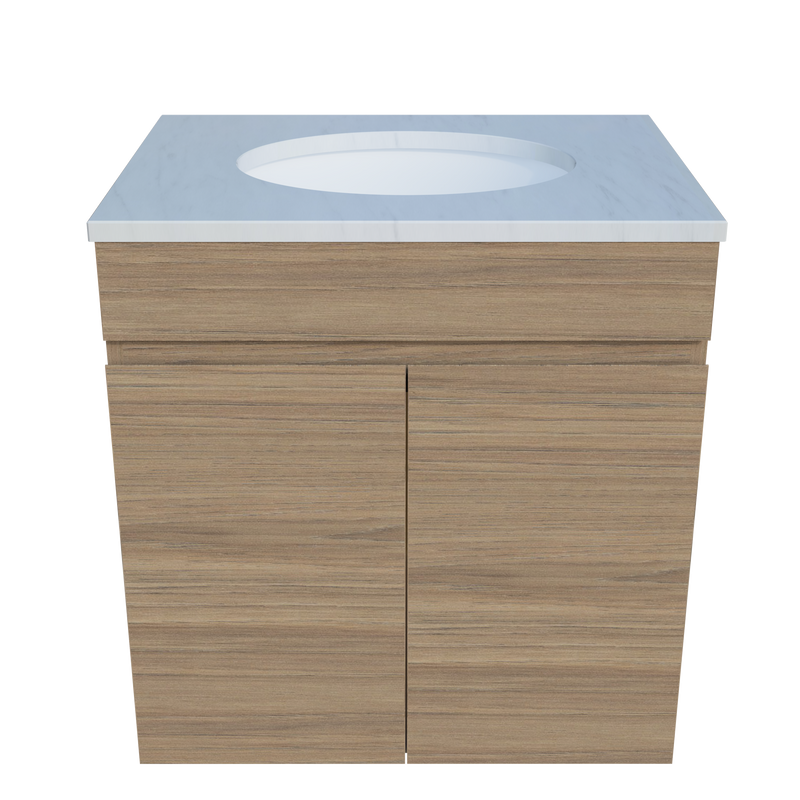 Bargo Vanity 600mm Centre WG Basin SilkSurface UC Top Wall hung