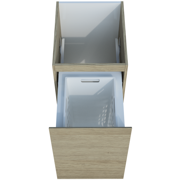 Modular Laundry 450mm Base Cabinet with Single Pull-Out Basket - Laundry Basket