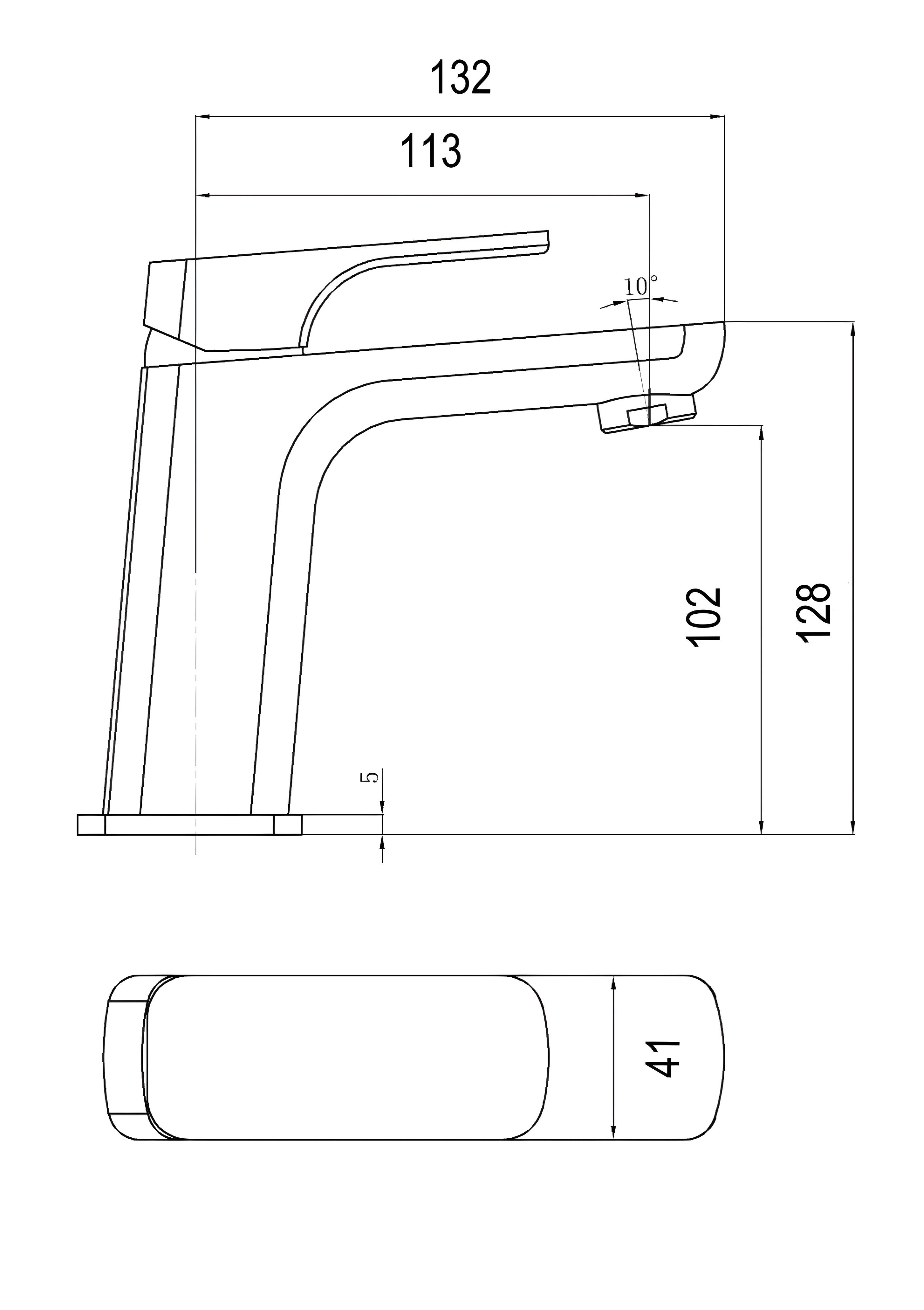 Vogue Stafford Chrome Basin Mixer