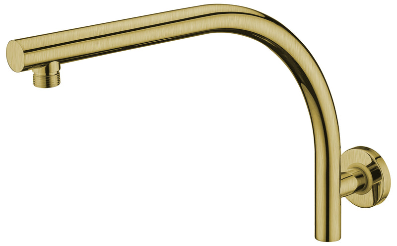 Haze Round Curved Fixed Shower, Brushed Gold