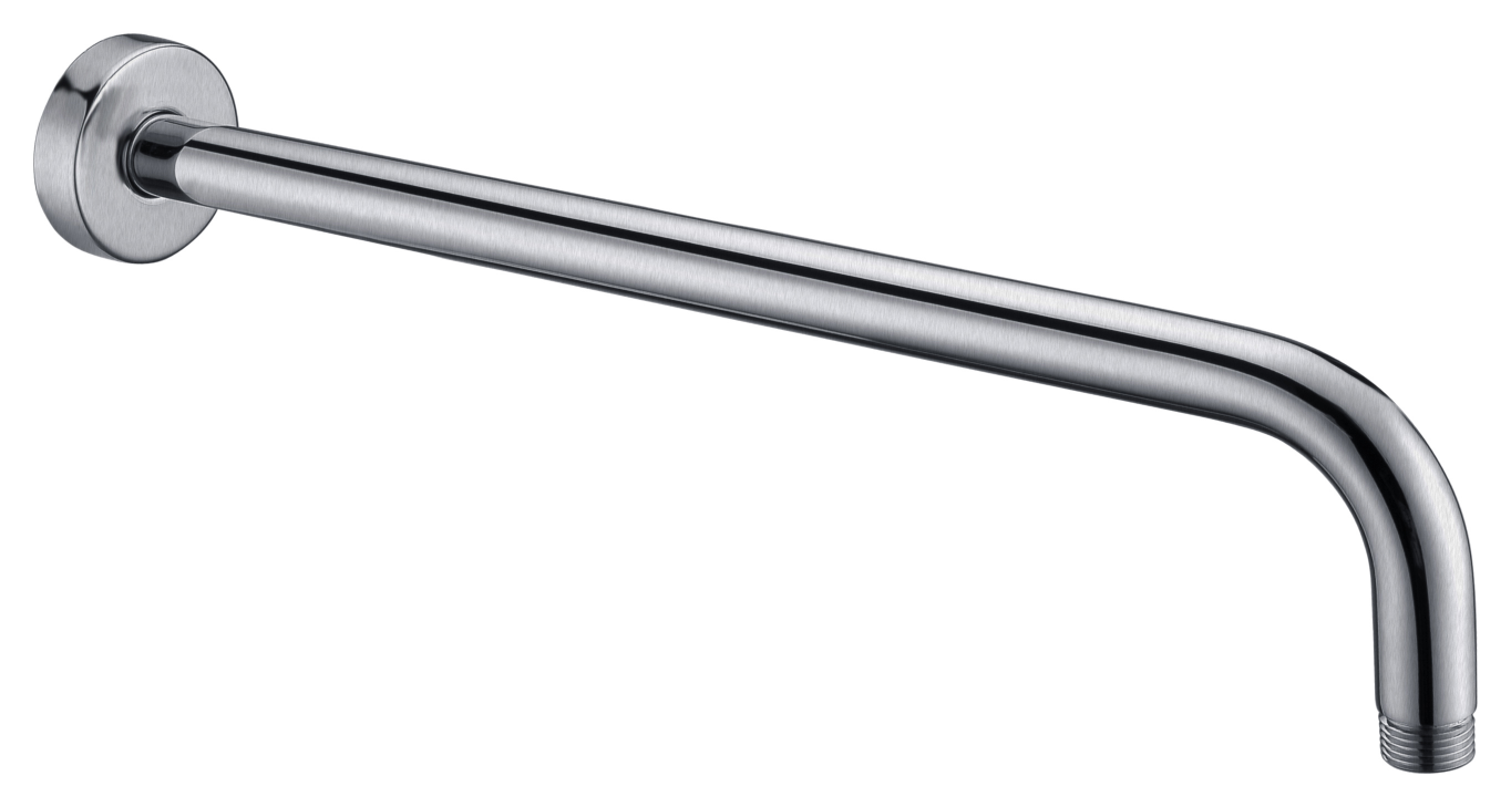 Maple Round Horizontal 400mm Wall Mounted Shower Arm - Brushed Nickel