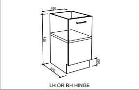 Modular Laundry 450mm Base Cabinet - 1 Door