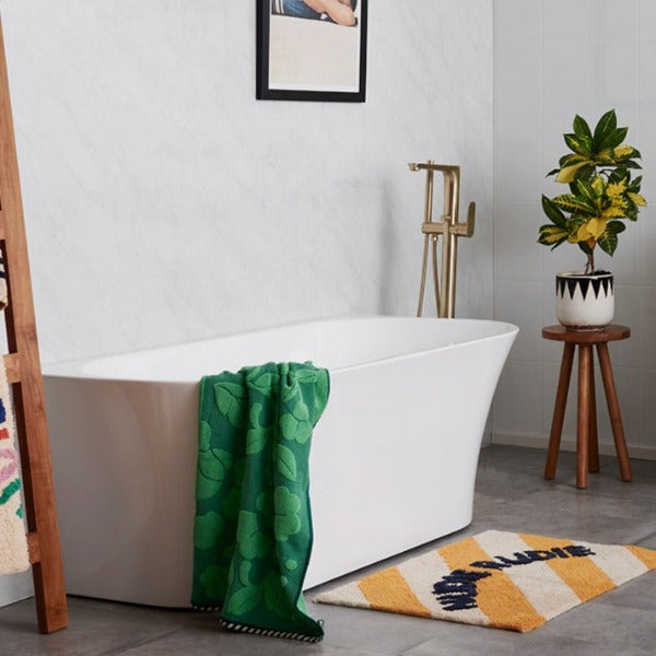 Aloha Freestanding Back to Wall Bath - White Gloss