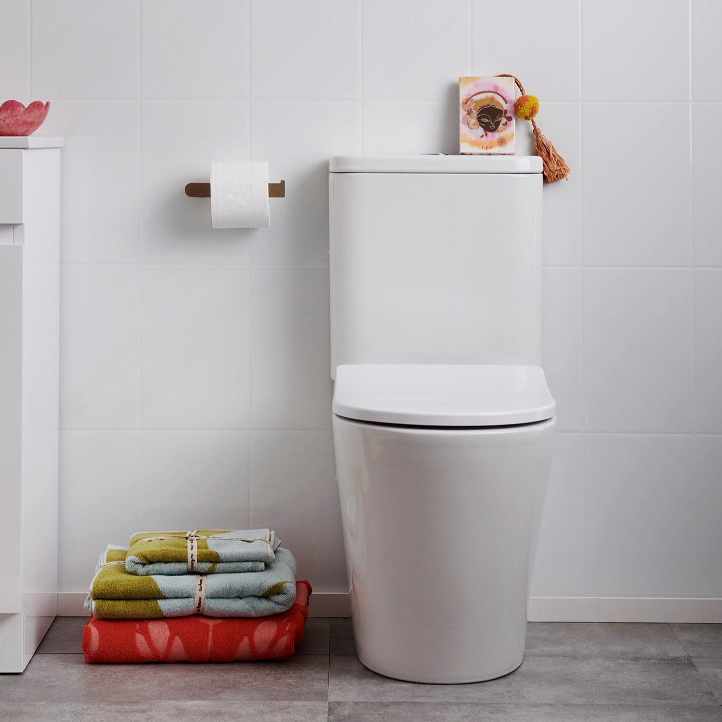 Rimini Rimless Back To Wall Short Projection, Nano Glaze Toilet Suite