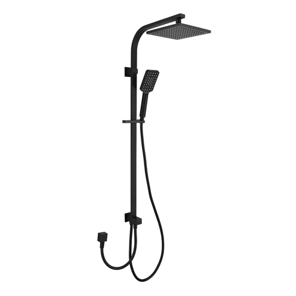 Bella Vista Deko Combination Shower Column with Separate Elbow, Matte Black