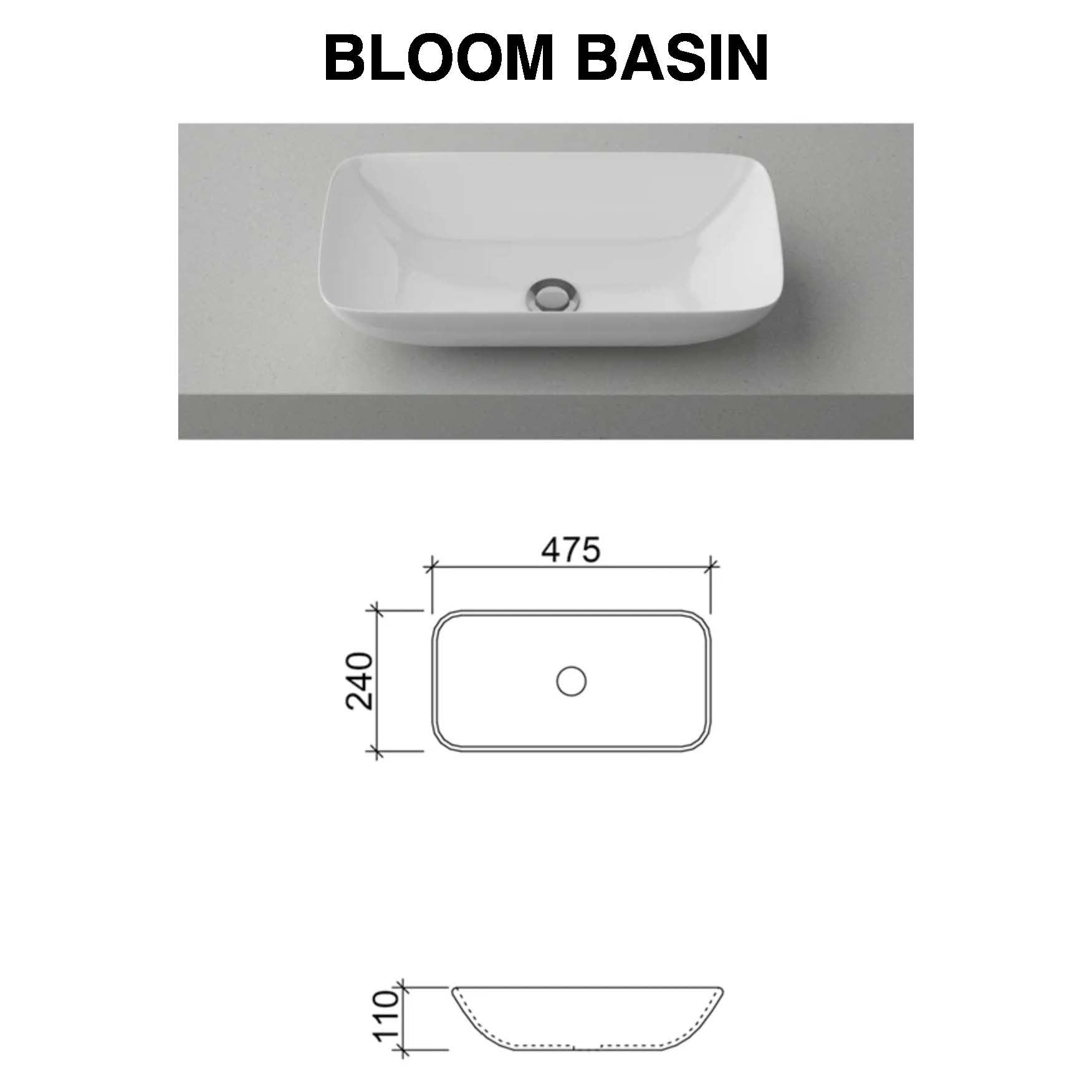 Bargo Floor standing 1200mm Vanity Centre Above Counter Basin SilkSurface Top