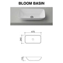 Ashton Vanity 750mm Centre Above Counter Basin SilkSurface Top On Legs