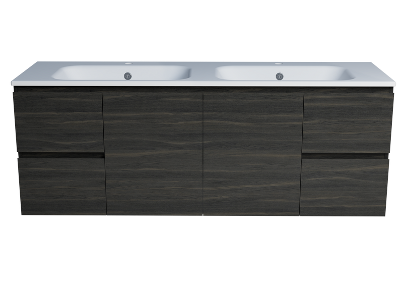 Carlo Vanity 1500mm Double Bowl Haven Top Wall Hung