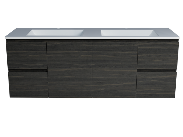 Carlo Vanity 1500mm Double Bowl Regal Top Wall Hung