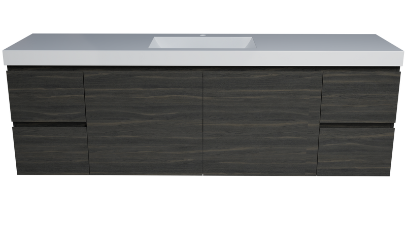 Carlo Vanity 1800mm Centre Bowl 70mm Grand Top Wall Hung