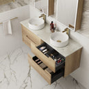 Aulic Moreno 1500mm Vanity Unit with Flat Stone Top (various options)