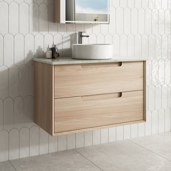 Aulic Ainsley 900mm Vanity Unit with Flat Stone Top (various options)