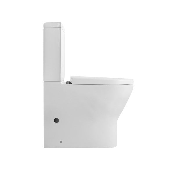 Summit Ambulant Raised Height Rimless Back To Wall Suite - White