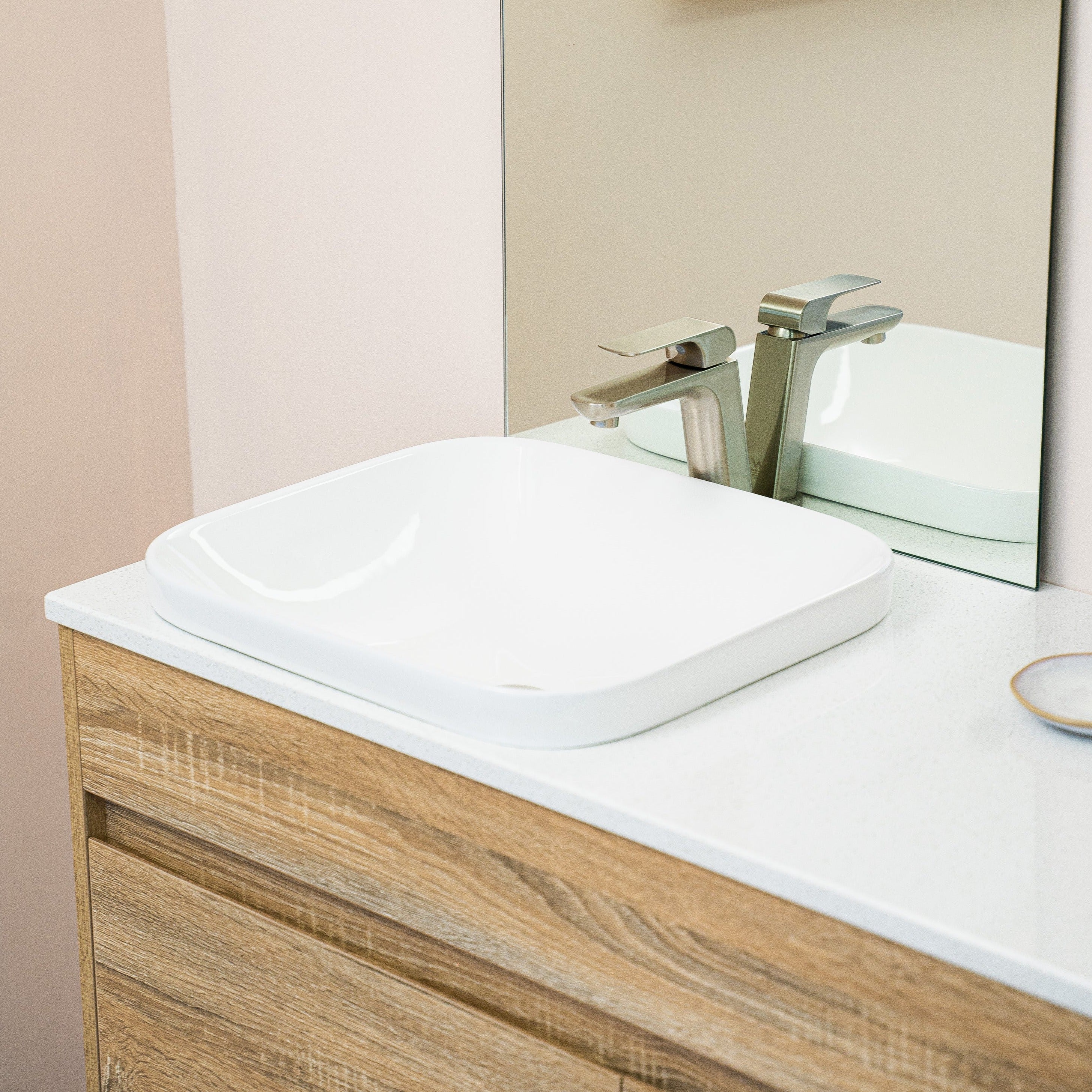 Essence Bavaria Semi Inset Basin 435mm x 375mm, White Gloss