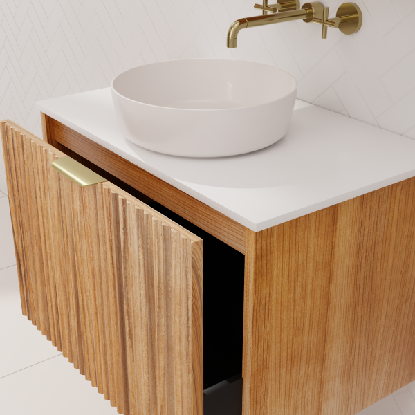 FABF Sophia Fluted Messmate Vanity 750mm Vanity / Add Top & Basin