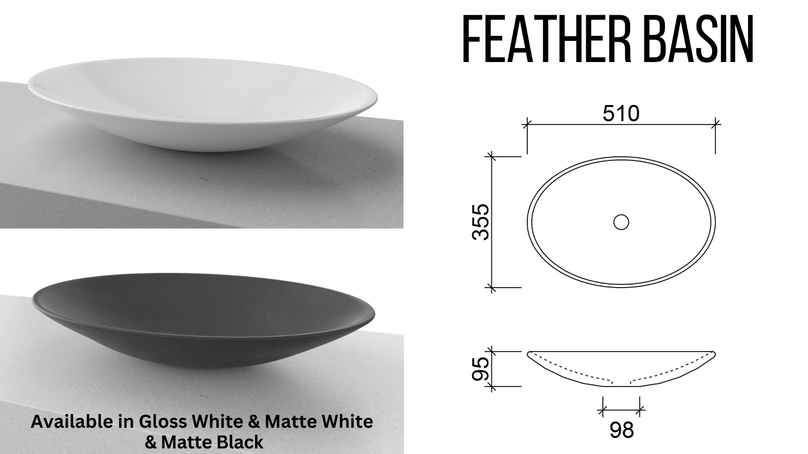 Manhattan 750mm Wall Hung Vanity with Above or Under Counter Basin