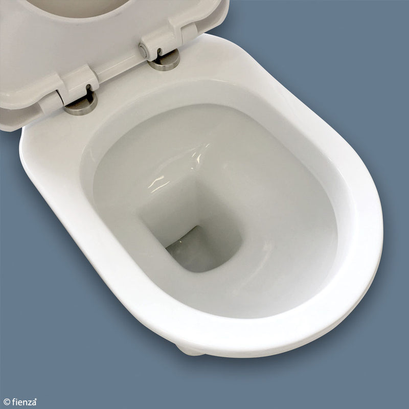 Fienza RAK Washington Front Lever Close Coupled Toilet Suite, Alpine White