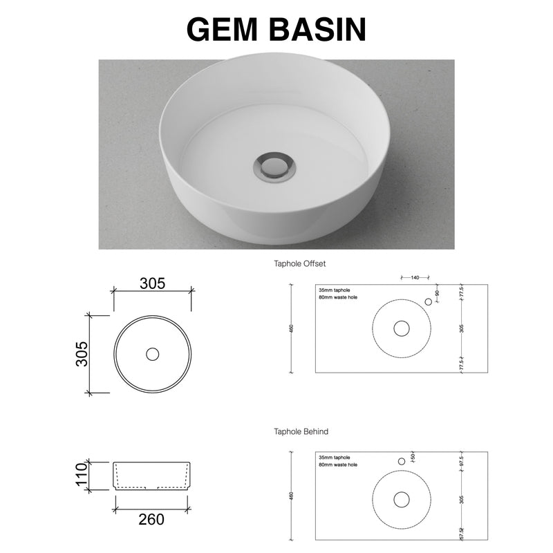 Ainsworth Wall hung Vanity 1500mm Double Bowl with Above Counter Basin