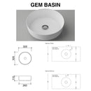 Ashton Vanity 900mm Centre Above Counter Basin SilkSurface Top Wall hung